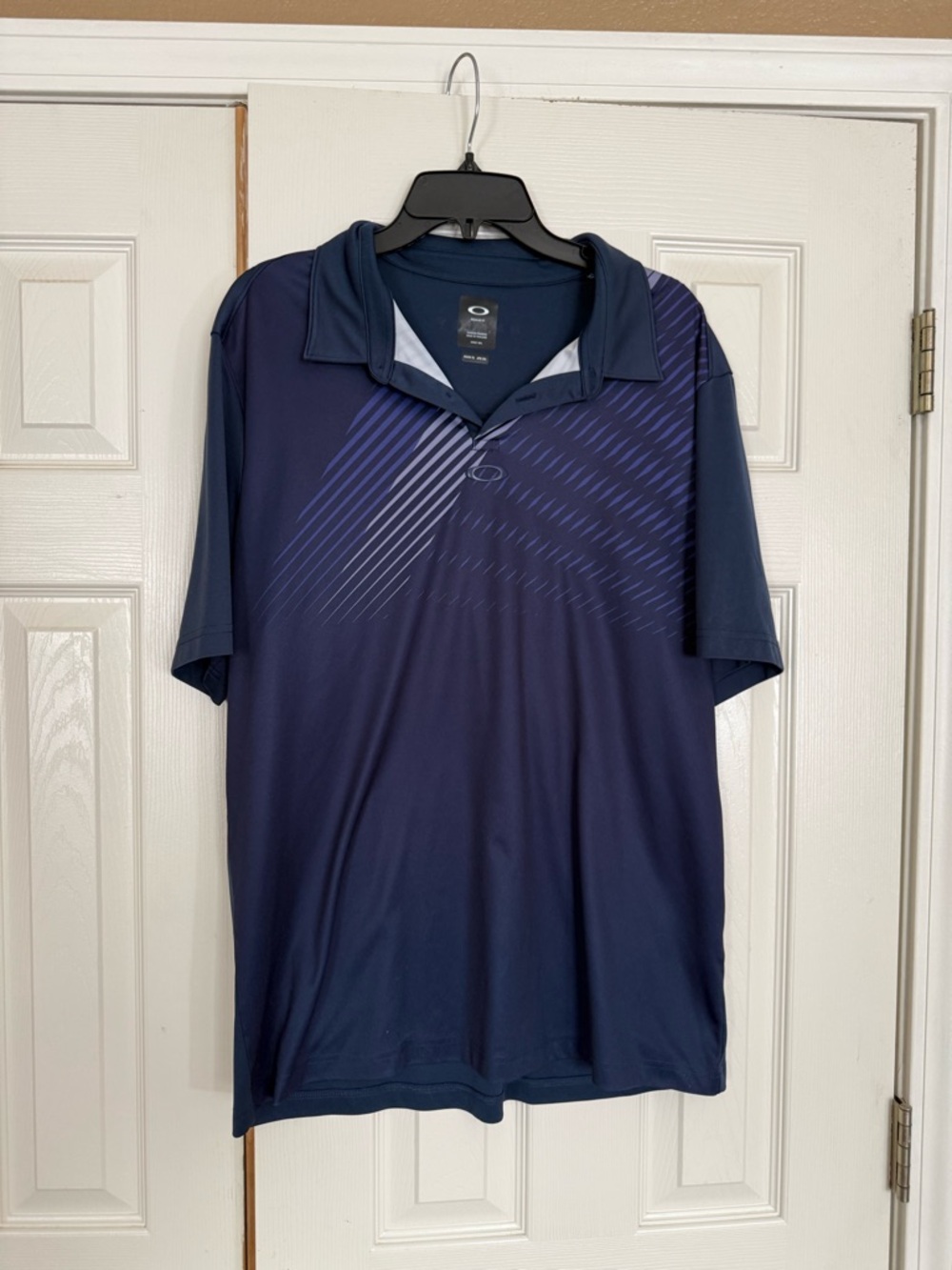 Oakley Blue Performance Polo Shirt XL Athletic Golf Shirt